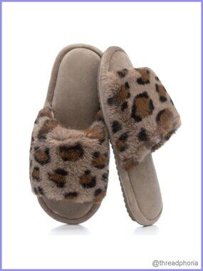 Fuzzy Memory Foam Open Toe House Slippers Faux Fur Anti Slip